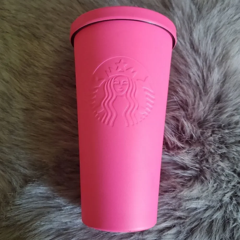 Starbucks Coffee 2014 Hot Pink Tumbler Cup